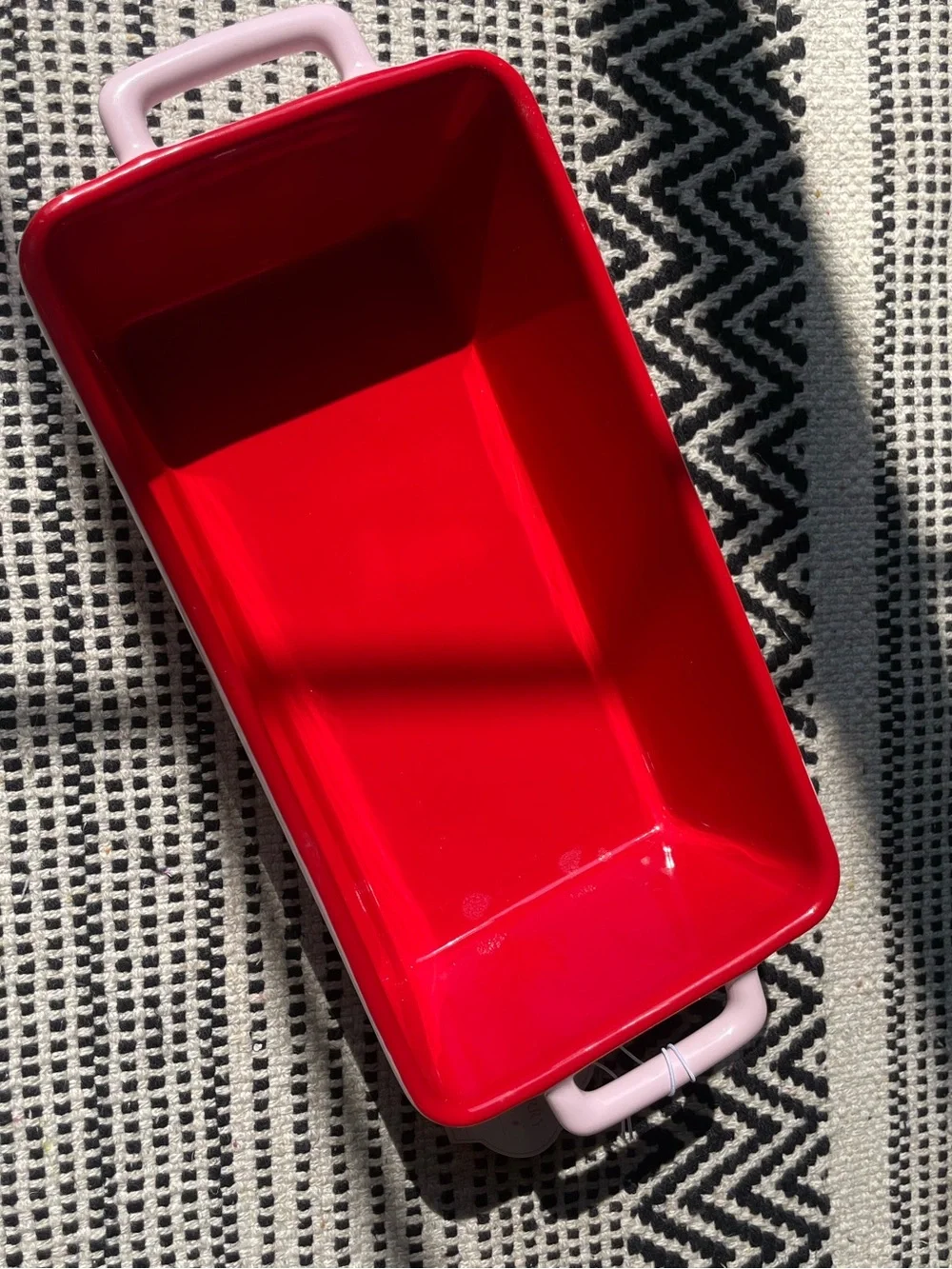 Cherry heart ceramic loaf pan